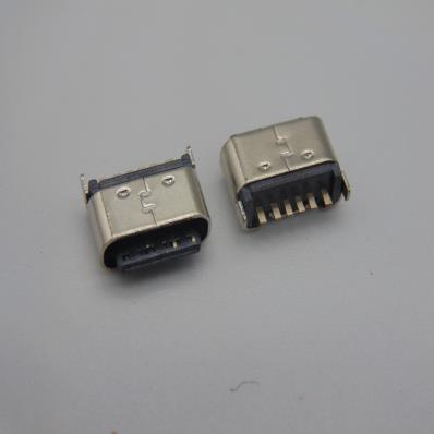 HJC-TC-019 USB-TYPE-C 180度直插6P母座 L=5.5