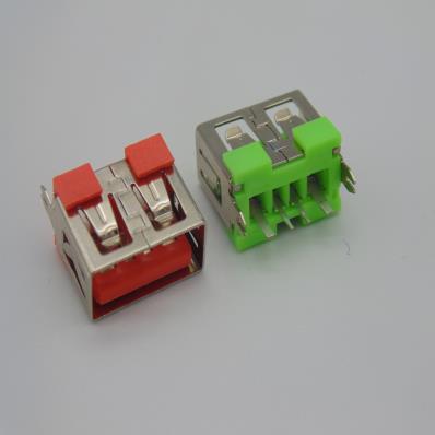 HJC-UM-027 AF 180度直插直边大电流橙胶绿胶L=10.0