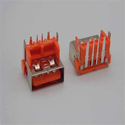 HJC-UM-030AF 90度后插后插直边正向大电流橙胶H=9.7 L=10.0